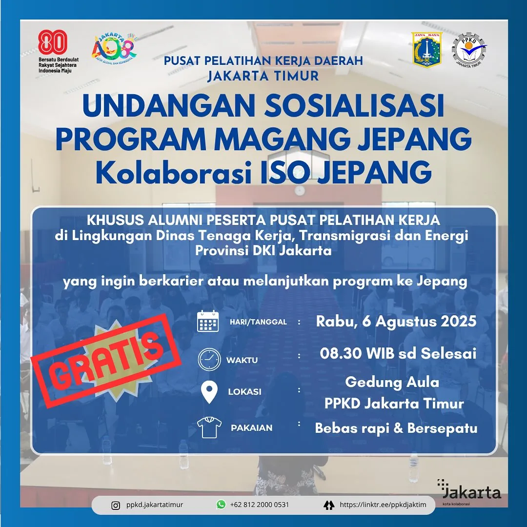 UNDANGAN SOSIALISASI PROGRAM MAGANG JEPANG – PPKD KABUPATEN GROBOGAN